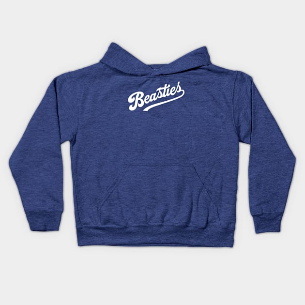 Beasties Brooklyn Dodgers White Kids Hoodie by Fresh Fly Threads